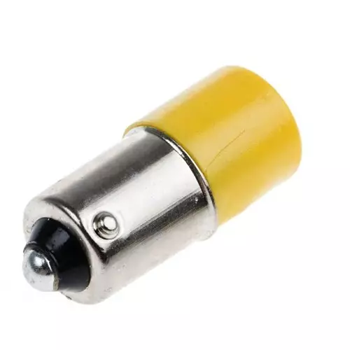 RS PRO Yellow Panel Mount Indicator 230V AC, Mounting Hole Size 25 x 10 mm, Termination Type , Model No 205836