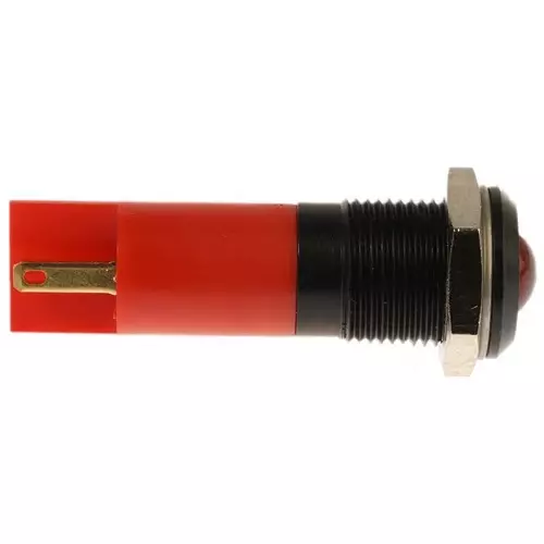 RS PRO Red Panel Mount Indicator 240V AC, Mounting Hole Size 14.5 mm, Termination Type Solder Tab, IP Rating IP40, Model No 209412