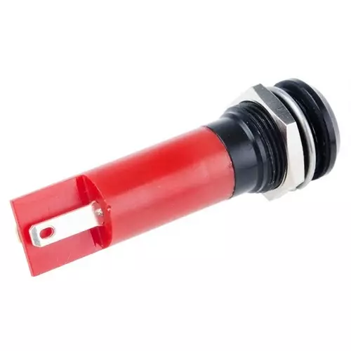 RS PRO Red Panel Mount Indicator 130V AC, Mounting Hole Size 12 mm, IP Rating IP67, Model No 205246