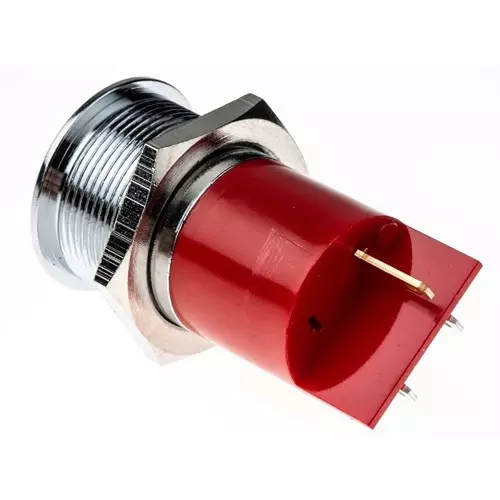 RS PRO Red Panel Mount Indicator 48-65V DC, Mounting Hole Size 22 mm, Termination Type , Model No 212064