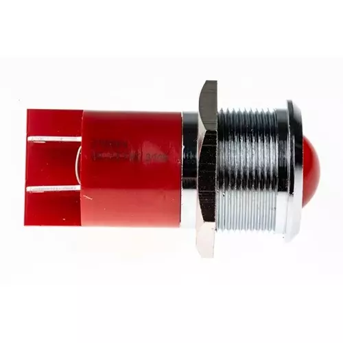 RS PRO Red Panel Mount Indicator 48-65V DC, Mounting Hole Size 22 mm, Termination Type , Model No 212064
