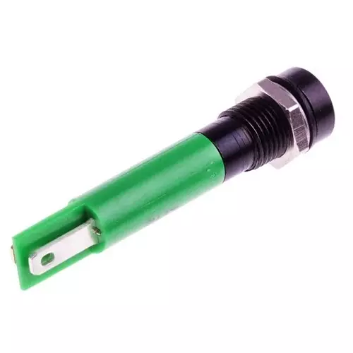 RS PRO Green Panel Mount Indicator 230V AC, Mounting Hole Size 8 mm, Termination Type , Model No 204035