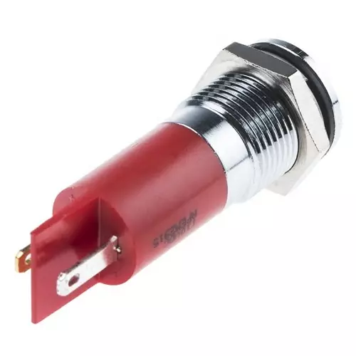RS PRO Red Panel Mount Indicator 110V DC, Mounting Hole Size 14 mm, IP Rating IP67, Model No 8332894