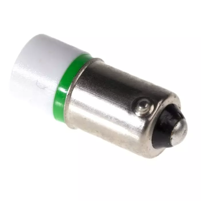 RS PRO LED Indicator Lamp, BA9s, Green, Single Chip, 10 mm dia 130 V AC 207680