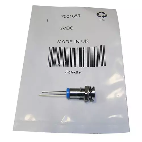 RS PRO Red Panel Mount Indicator 2V DC, Mounting Hole Size 8 mm, IP Rating IP67, Model No 7001643