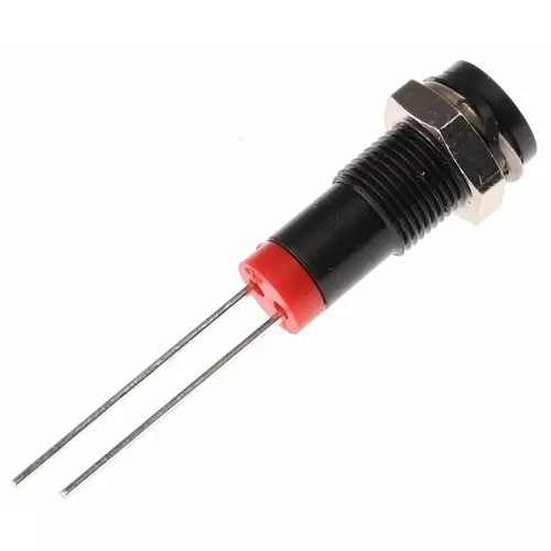 RS PRO Red Panel Mount Indicator 2V DC, Mounting Hole Size 6 mm, IP Rating IP67, Model No 7001592