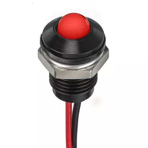 RS PRO Green, Red Panel Mount Indicator 21.6-26.4V DC, Mounting Hole Size 6 mm, Termination Type Lead Wires, IP Rating IP67, Model No 1713814