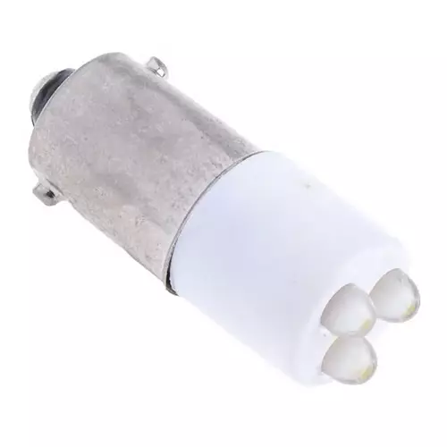 RS PRO White Panel Mount Indicator 130V AC, Mounting Hole Size 25 x 10 mm, Termination Type , Model No 208841