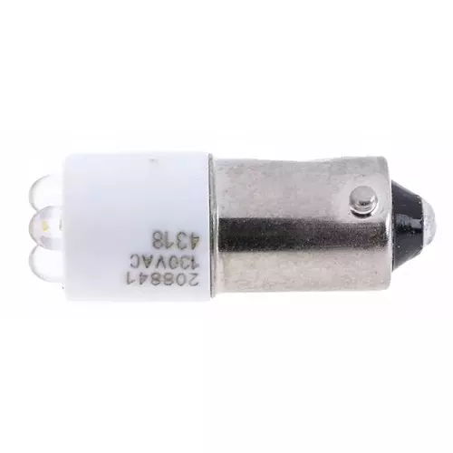 RS PRO White Panel Mount Indicator 130V AC, Mounting Hole Size 25 x 10 mm, Termination Type , Model No 208841