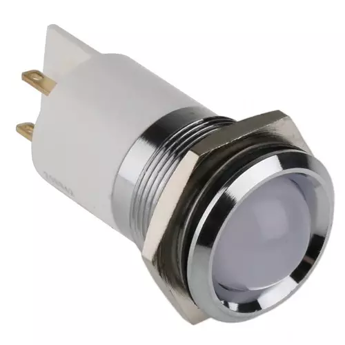 RS PRO Green, Red, Yellow Panel Mount Indicator 24V DC, Mounting Hole Size 22 mm, Termination Type Solder Tab, Model No 208942