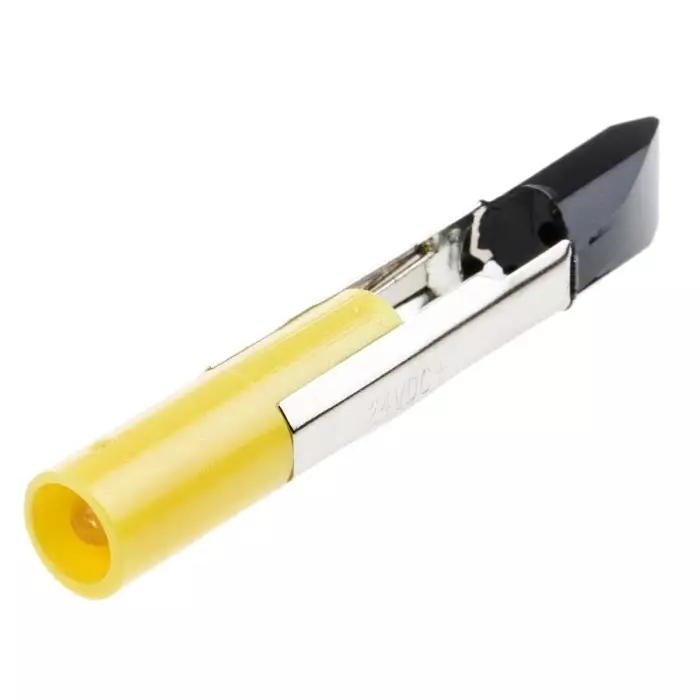 RS PRO LED Indicator Lamp, Telephone Slide, Yellow, Single Chip, 6.8 mm dia 24 V AC/DC 204158