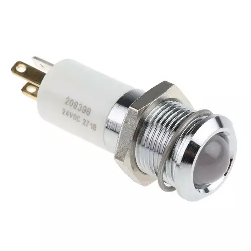 RS PRO Green, Red, Yellow Panel Mount Indicator 24V DC, Mounting Hole Size 14 mm, Termination Type Solder Tab, Model No 208396
