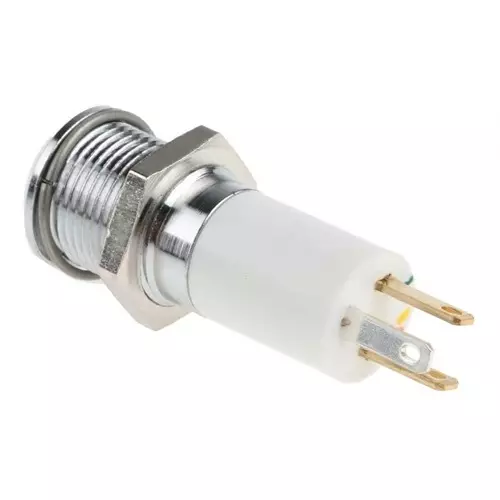 RS PRO Green, Red, Yellow Panel Mount Indicator 24V DC, Mounting Hole Size 14 mm, Termination Type Solder Tab, Model No 208396