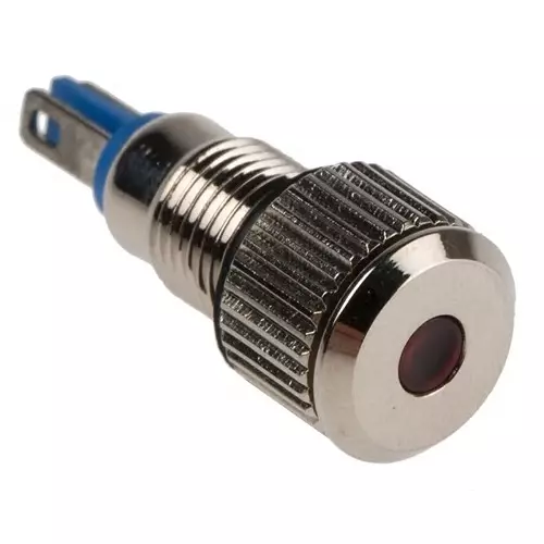 RS PRO Red Panel Mount Indicator 24 V, Mounting Hole Size 8 mm, Termination Type Lead Wires, IP Rating IP67, Model No 8200573