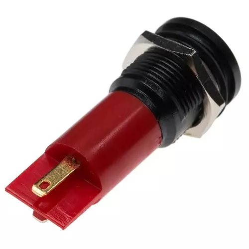 RS PRO Red Panel Mount Indicator 230V AC, Mounting Hole Size 16 mm, Termination Type Solder Tab, IP Rating IP67, Model No 206205