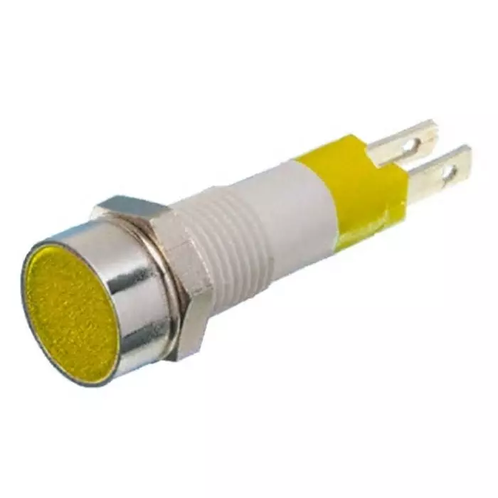 Signal Construct Yellow Panel Mount Indicator 12 - 14 V 8 mm Mounting Hole Size, SKCD08112