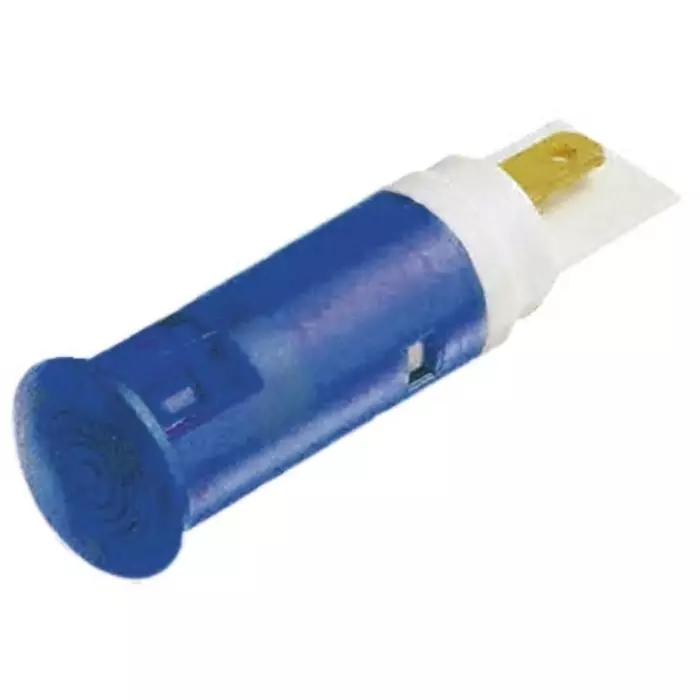 Signal Construct Blue Panel Mount Indicator 12 - 14 V 5 mm Mounting Hole Size Solder Tab Termination, SKGD05402
