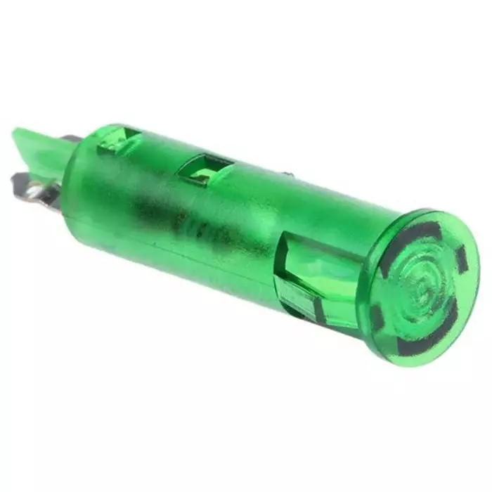 Signal Construct Green Panel Mount Indicator 24 - 28 V 6 mm Mounting Hole Size Solder Tab Termination, SKGD06204