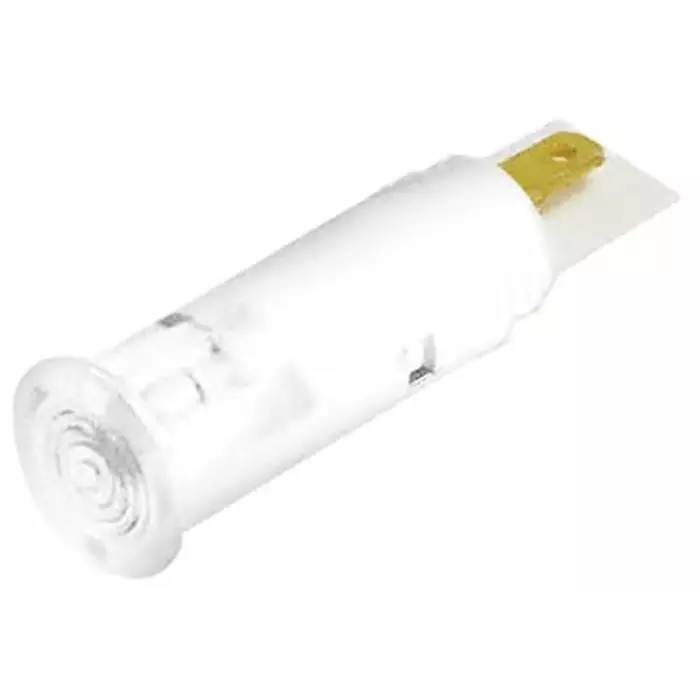 Signal Construct White Panel Mount Indicator 24 - 28 V 6 mm Mounting Hole Size Solder Tab Termination, SKGU06604