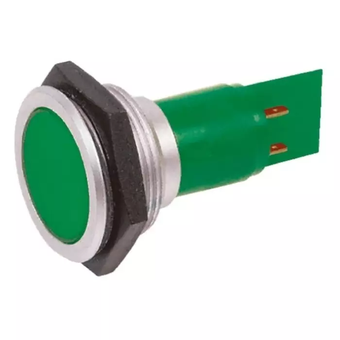 Signal Construct Green Panel Mount Indicator 230 V AC 30 mm Mounting Hole Size IP67, SMCP3017289