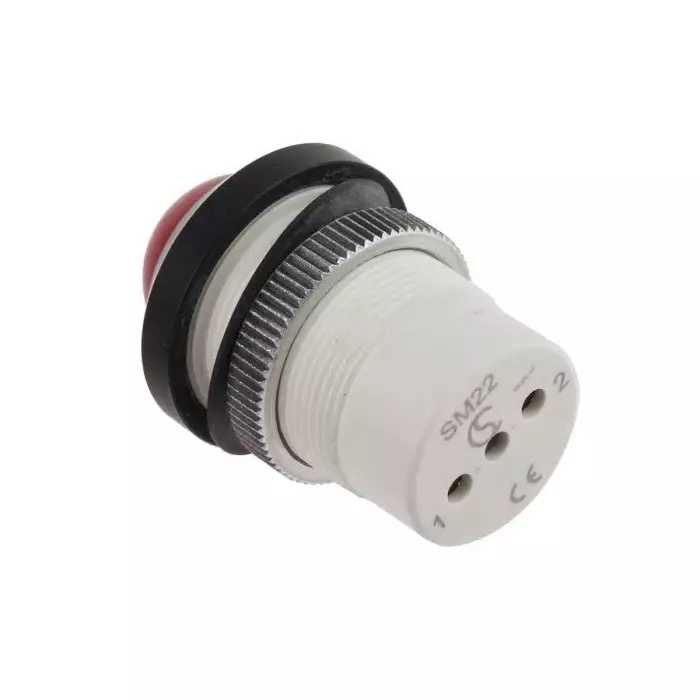 Signal Construct Red Panel Mount Indicator 20 - 28 V 22 mm Mounting Hole Size IP67, SMRD22034