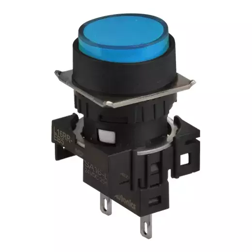 Autonics Pilot Light Blue IP65 (IEC Standard) Round Head 12 VDC, L16RR-EB12