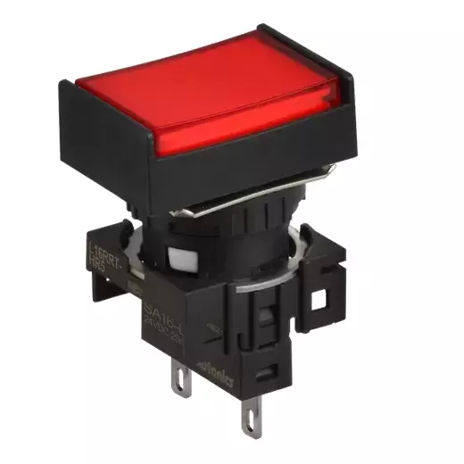 Autonics Pilot Light Red IP65 (IEC Standard) Rectangular Head 24 VDC, L16RRT-HR24