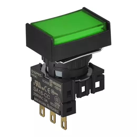 Autonics Pilot Light Green IP65 (IEC Standard) 250 VAC~/3 A Contact Block Power Supply, S16PRT-H1GC