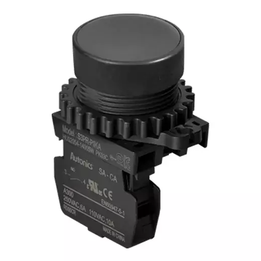 Autonics Pilot Light Black IP52 110 VAC~/10 A, 250 VAC~/6 A Contact Block Power Supply, S3PR-P1KA