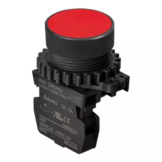 Autonics Pilot Light Red IP52 110 VAC~/10 A, 250 VAC~/6 A Contact Block Power Supply, S3PR-P1RA