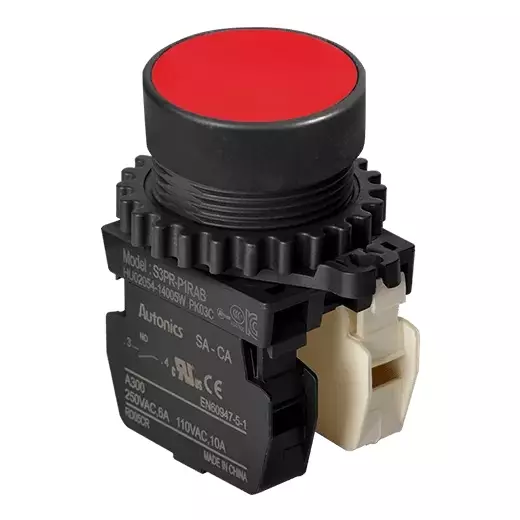 Autonics Pilot Light Red IP52 110 VAC~/10 A, 250 VAC~/6 A Contact Block Power Supply, S3PR-P1RAB