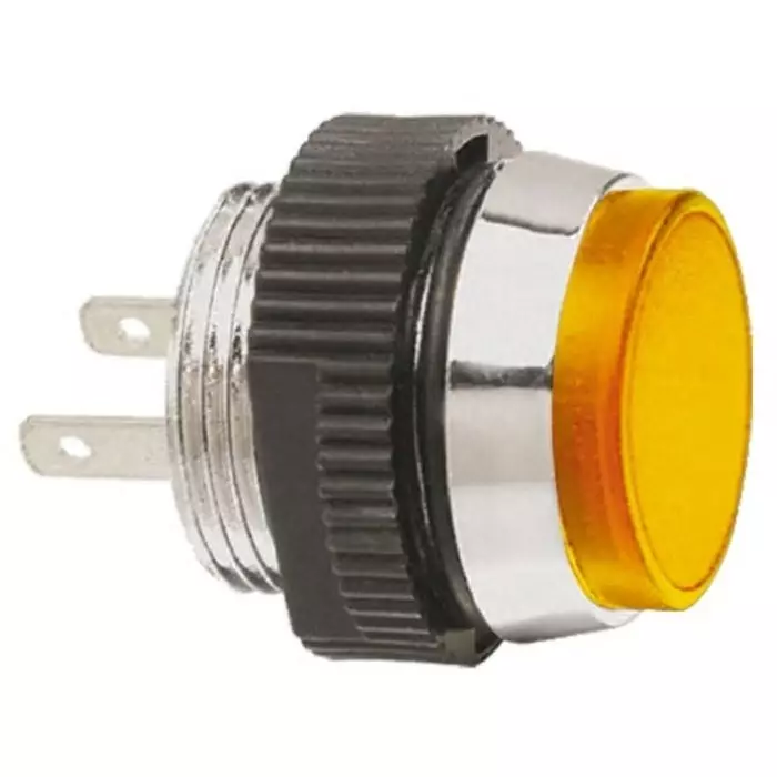 Signal Construct Yellow Panel Mount Indicator 12 - 14 V 16 mm Mounting Hole Size IP67, SKCD 16112