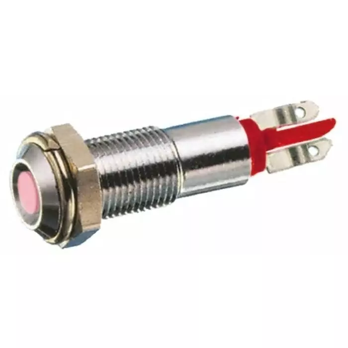 Signal Construct Red Panel Mount Indicator 12 V DC 8 mm Mounting Hole Size Solder Tab Termination IP67, SMCP08012