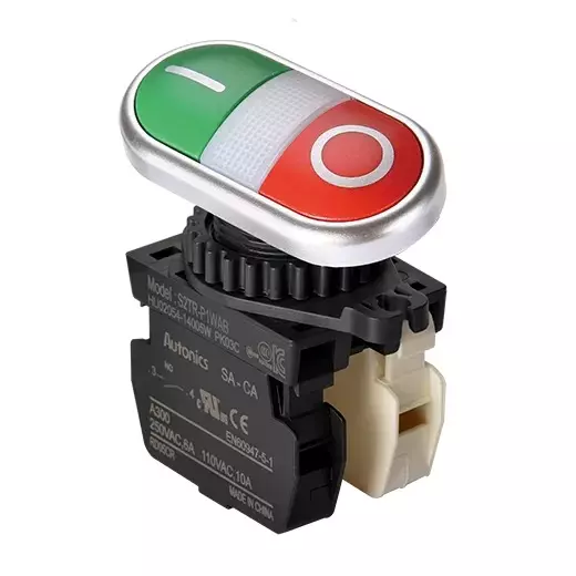 Autonics Pilot Light White IP50 110 VAC/10 A & 250 VAC/6 A Contact Block Power Supply, S2TR-P1WAB
