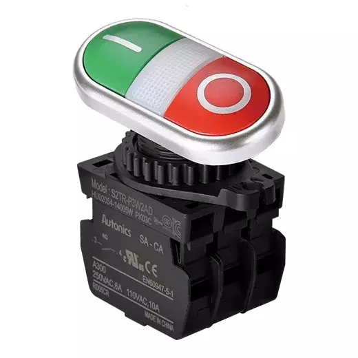 Autonics Pilot Light White IP50 110 VAC/10 A & 250 VAC/6 A Contact Block Power Supply, S2TR-P3W2AD