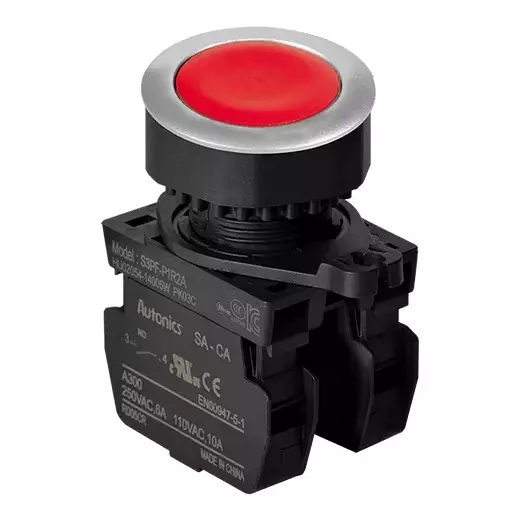 Autonics Pilot Light Red IP52 110 VAC~/10 A, 250 VAC~/6 A Contact Block Power Supply, S3PF-P1R2AM