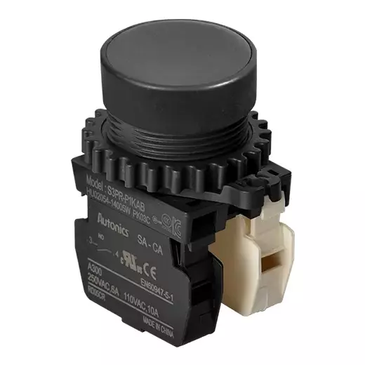 Autonics Pilot Light Black IP52 110 VAC~/10 A, 250 VAC~/6 A Contact Block Power Supply, S3PR-P1KAB