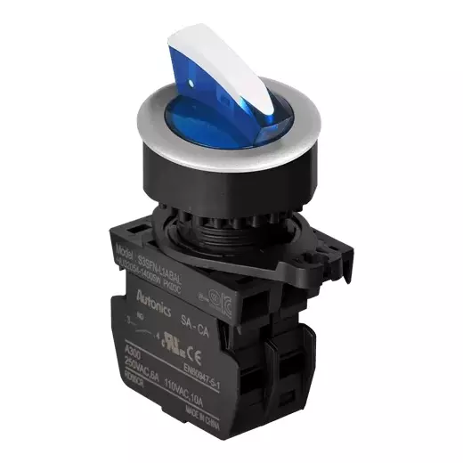 Autonics Pilot Light Blue IP52 Protection Max. 20 mA LED Block Current Consumption, S3SFN-L1BAL