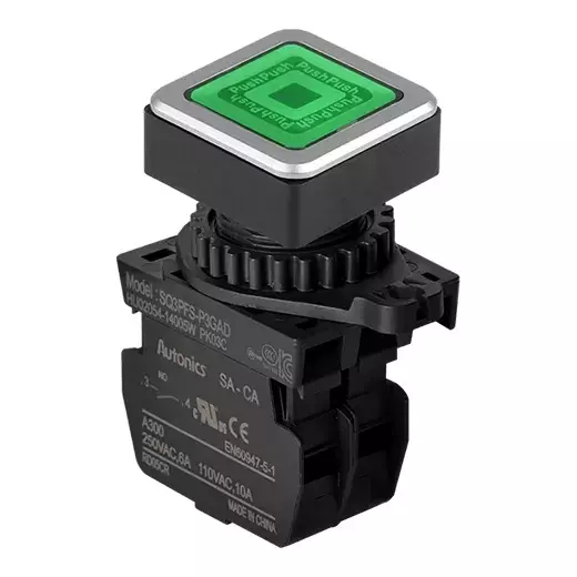 Autonics Pilot Light Green IP52 Protection Max. 20 mA LED Block Current Consumption, SQ3PFS-P3GAL