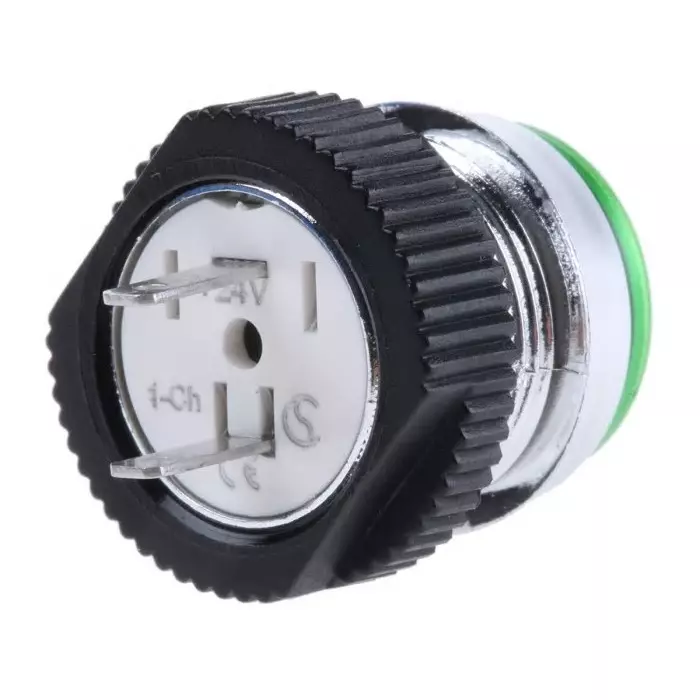 Signal Construct Green Panel Mount Indicator 24 - 28 V 16 mm Mounting Hole Size IP67, SKCD 16714