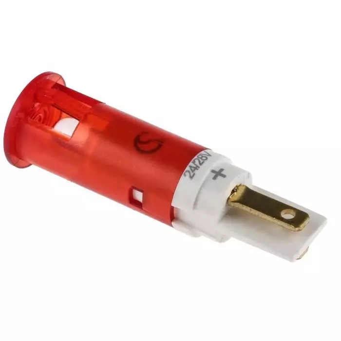 Signal Construct Red Panel Mount Indicator 24 - 28 V 10 mm Mounting Hole Size, SKGH10024