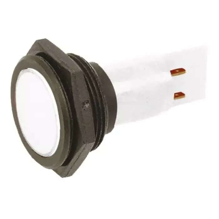 Signal Construct White Panel Mount Indicator 30 mm Mounting Hole Size Solder Tab Termination IP67, SMEP3026289