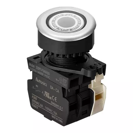 Autonics Pilot Light White IP52 Protection Max. 20 mA LED Block Current Consumption, S3PF-P3WABD