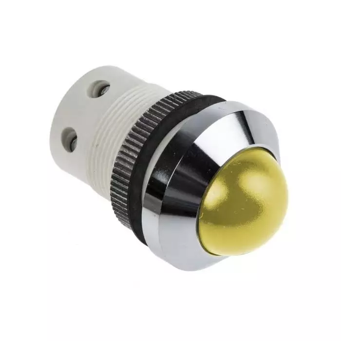 Signal Construct Yellow Panel Mount Indicator 230 V AC 22 mm Mounting Hole Size IP67, SMQD22138
