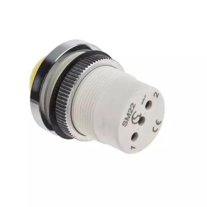 Signal Construct Yellow Panel Mount Indicator 230 V AC 22 mm Mounting Hole Size IP67, SMQD22138