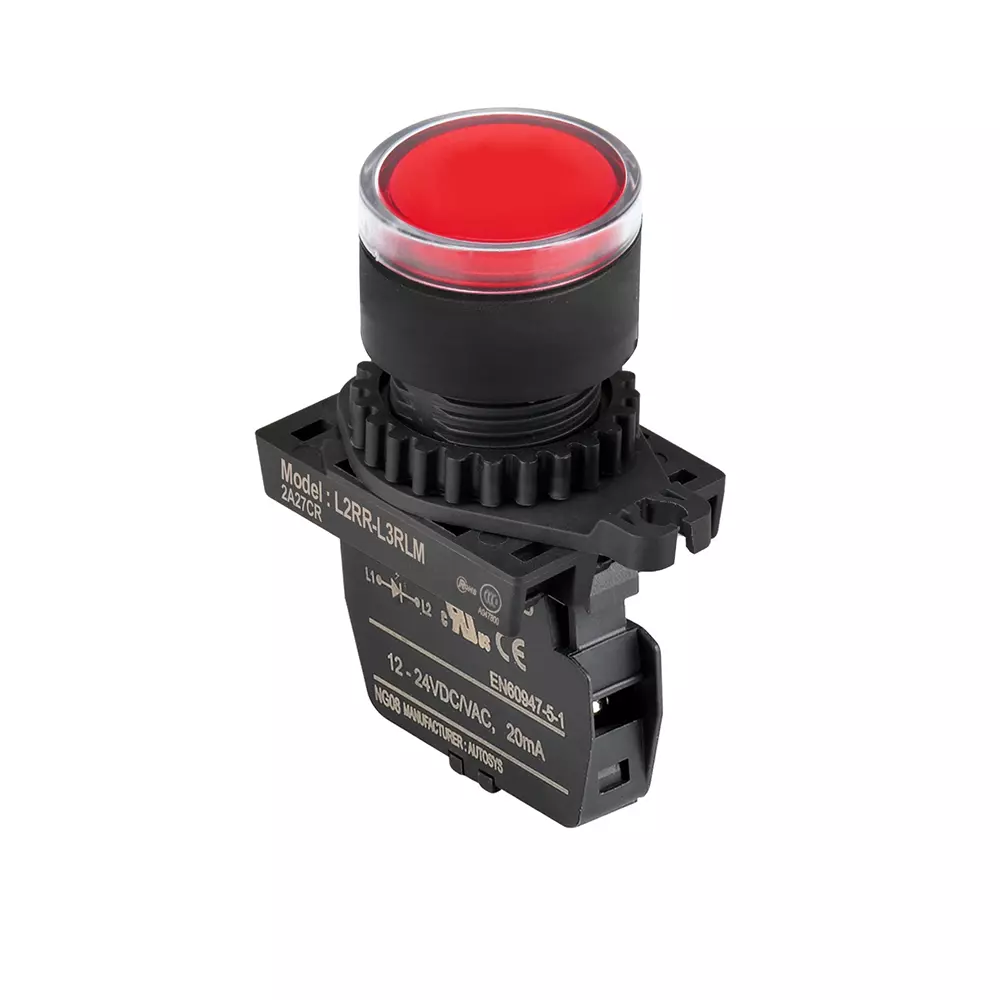 Autonics Pilot Light Red IP52 Protection Max. 20 mA LED Block Current Consumption, L2RR-L3RLM