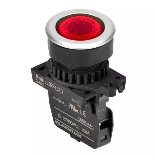 Autonics Pilot Light Red IP52 Protection Max. 20 mA LED Block Current Consumption, L3RF-L3RL