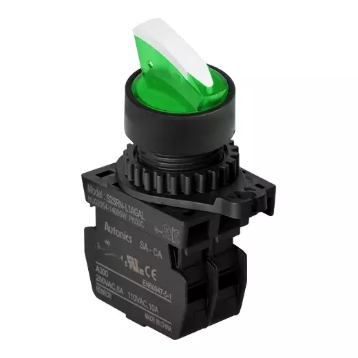 Autonics Pilot Light Green IP52 Protection Max. 20 mA LED Block Current Consumption, S2SRN-L3BGAD