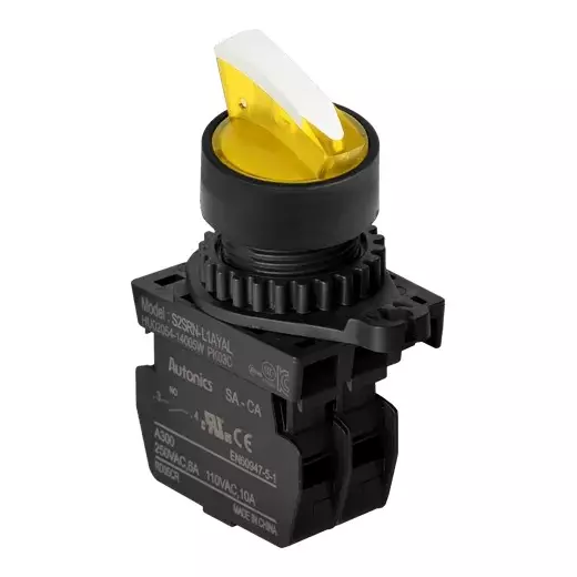 Autonics Pilot Light Yellow IP52 Protection Max. 20 mA LED Block Current Consumption, S2SRN-L3BYAD