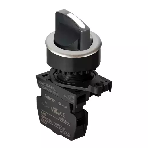 Autonics Pilot Light White IP52 110 VAC~/10 A, 250 VAC~/6 A Contact Block Power Supply, S3SF-S3WA